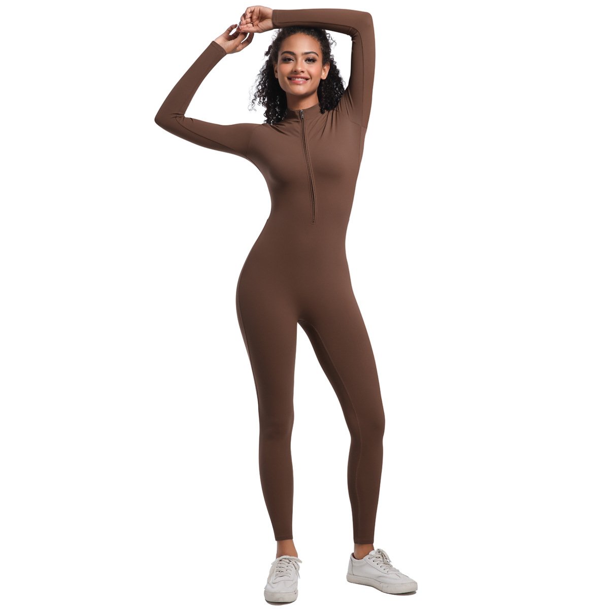 Seamless Zip-Front Long-Sleeve Bodysuit YSKFJ001 - Image 6