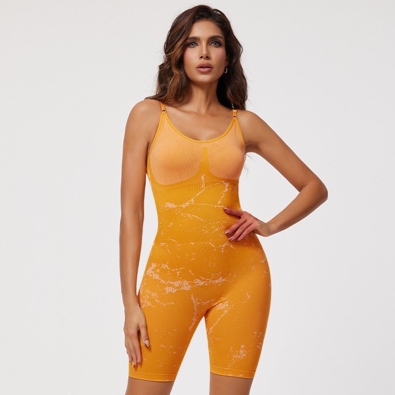 Seamless Marble-Printed Bodysuit Collection YZTY004 - Image 5