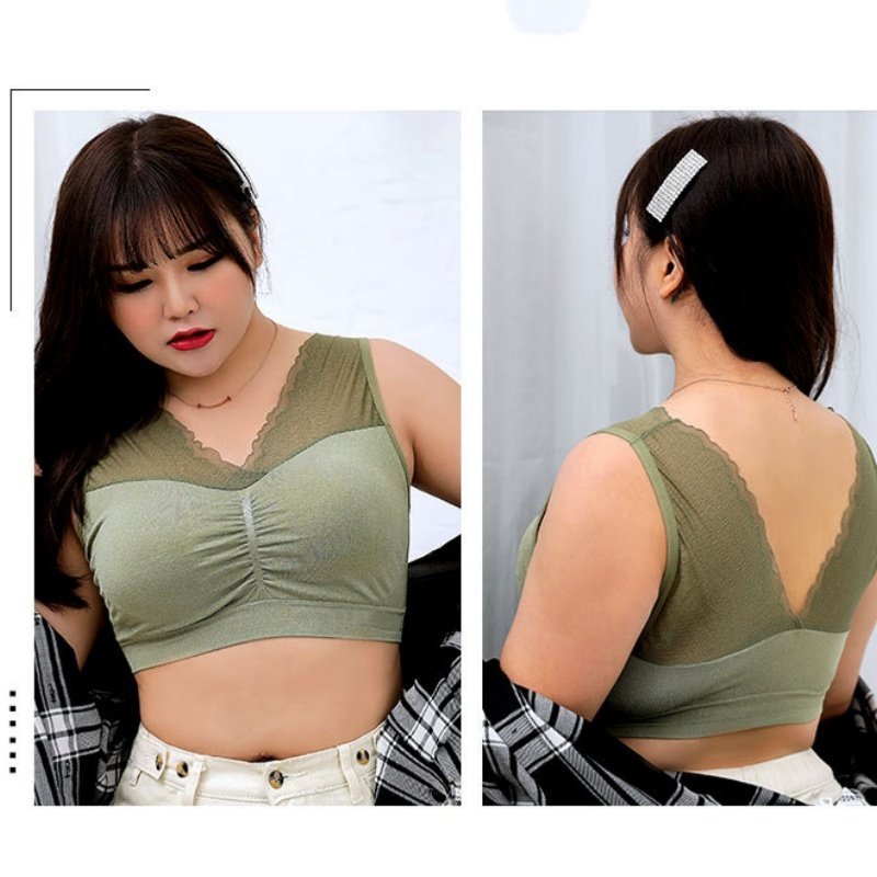 Seamless Plus-Size Mesh Bra XWSP001