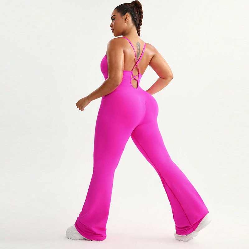 Seamless Plus-Size Wide-Leg Jumpsuit YSP001 - Imagen 2