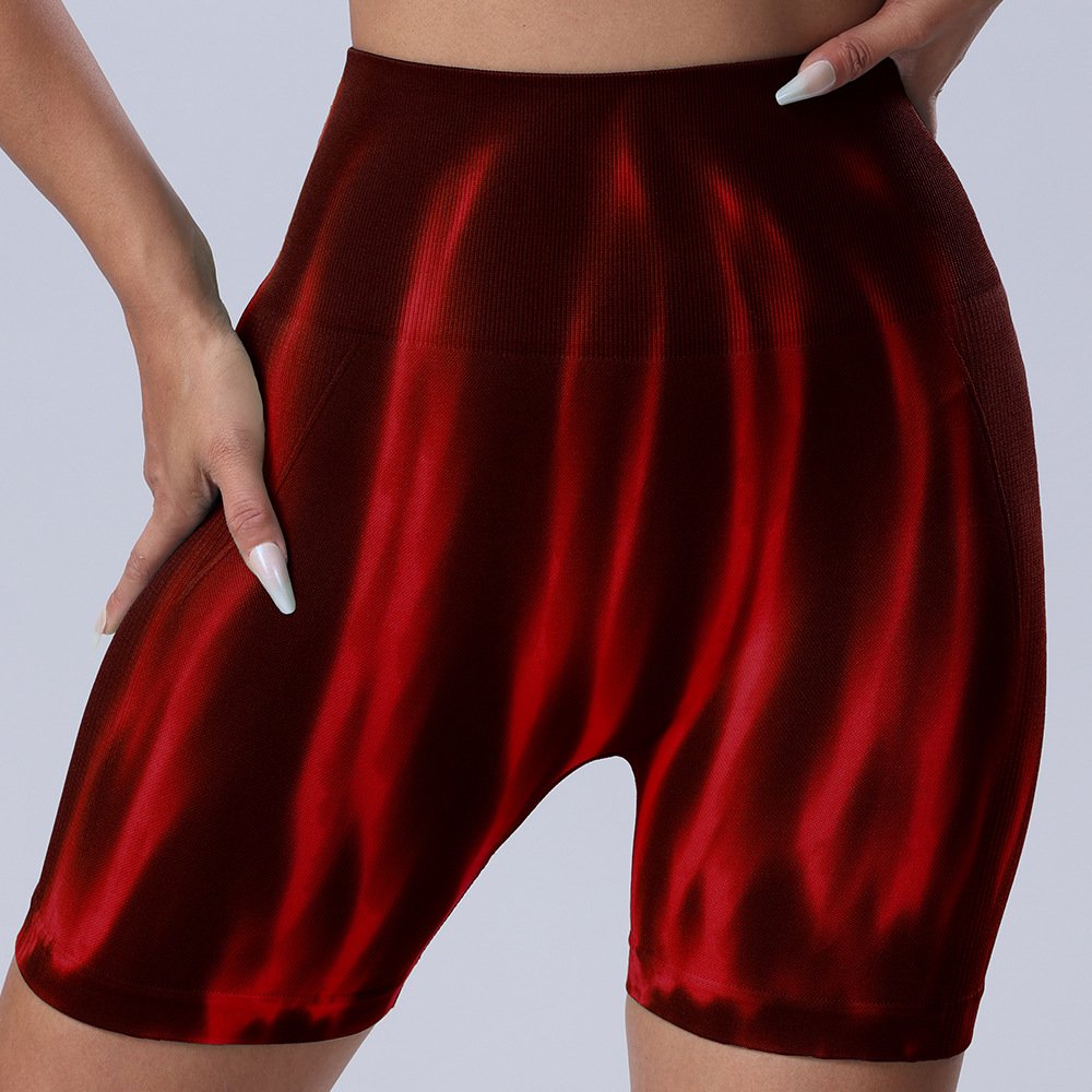 Seamless Aurora Pattern Tie-Dye Athletic Shorts SZZ001 - Image 3