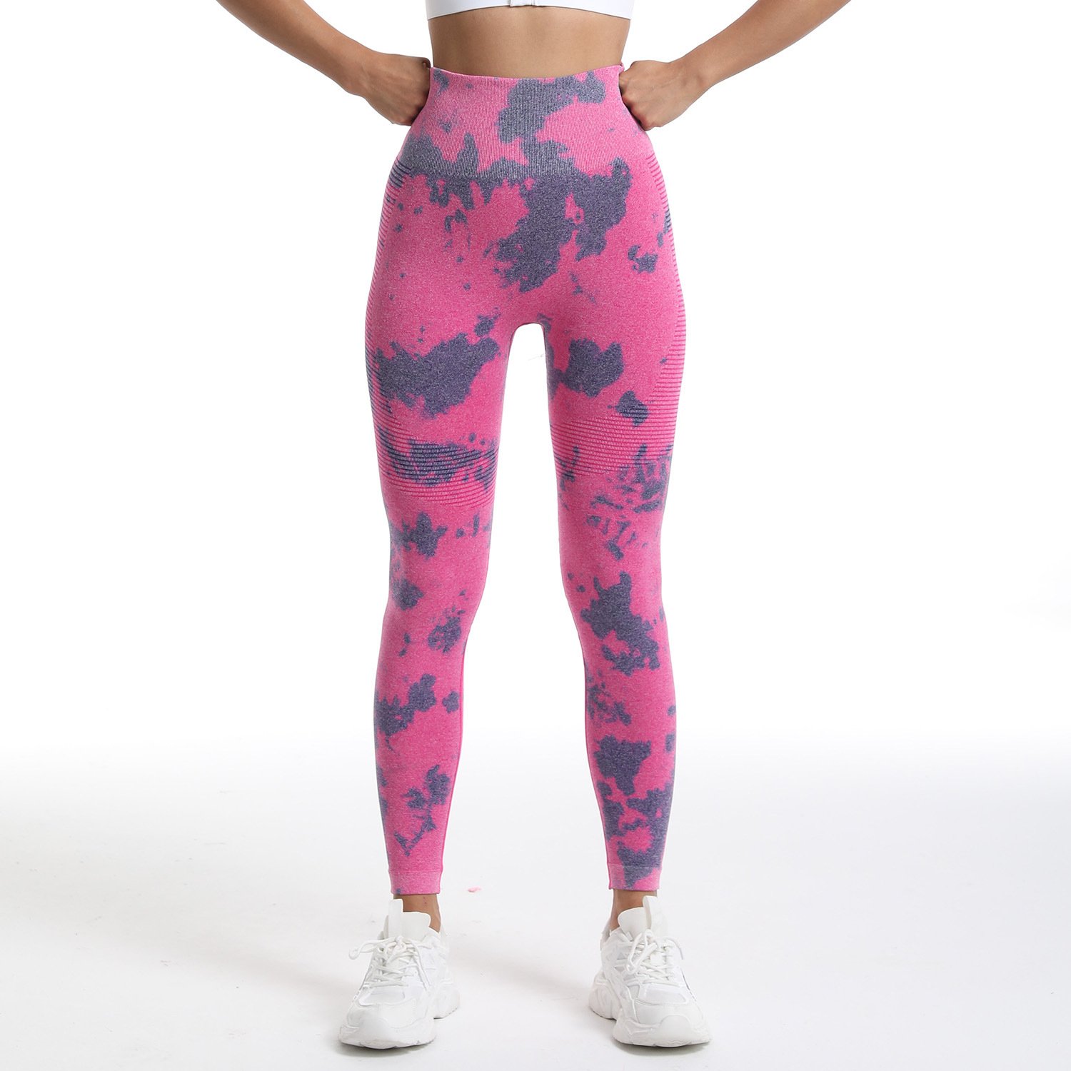 Seamless Tie-Dye Athletic Leggings MML001 - الصورة 3