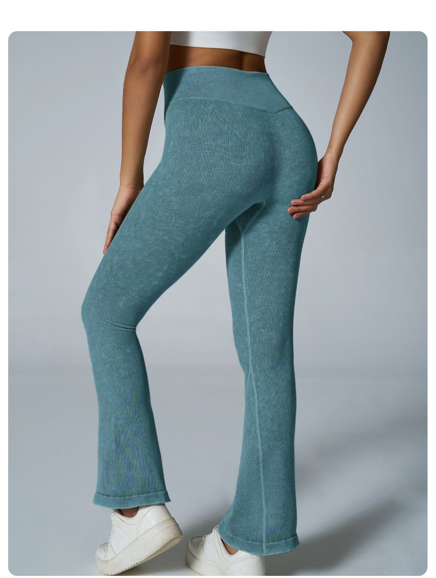 Seamless Wide-Leg Washed Pants YTL006 - Image 3