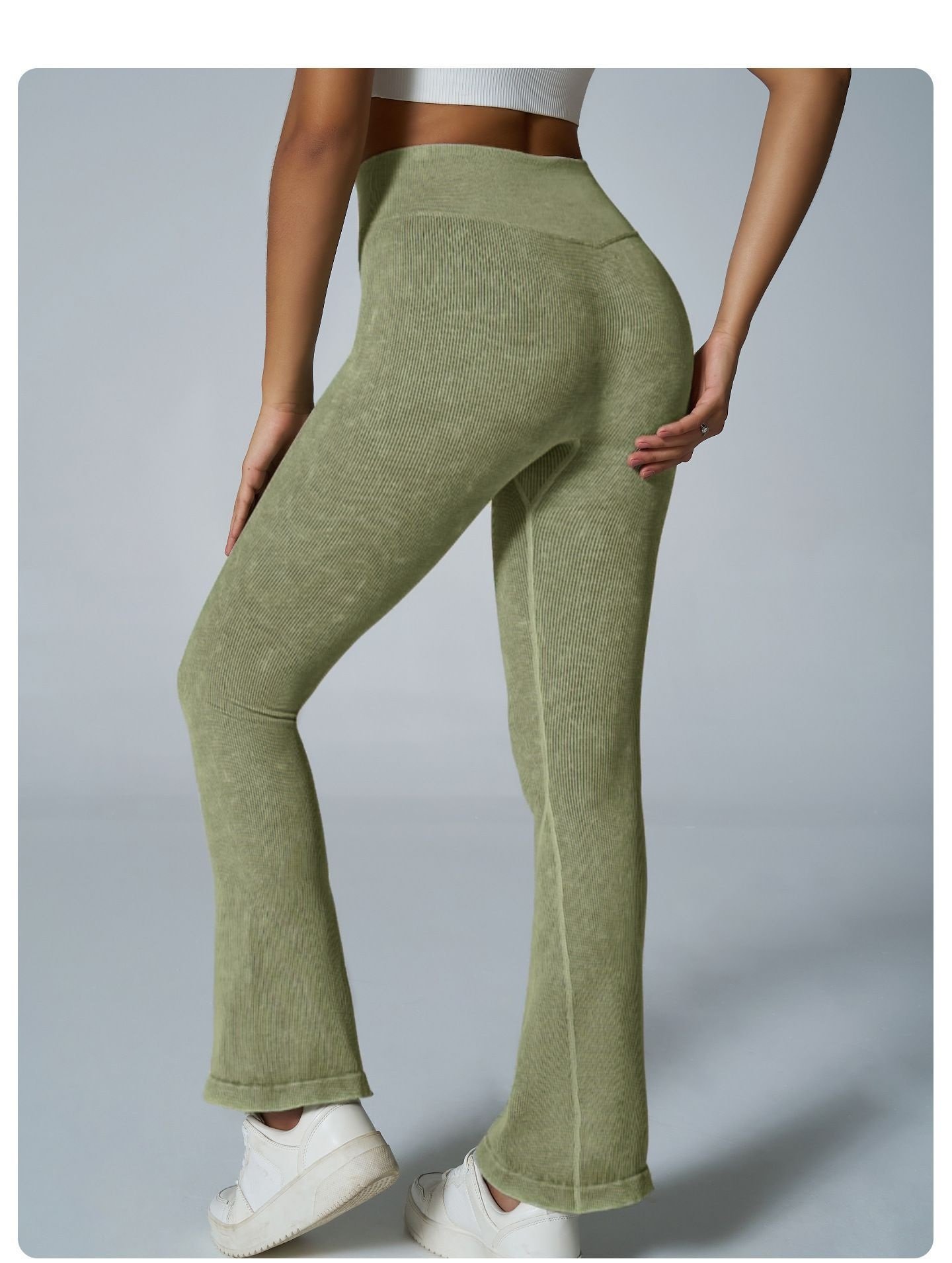 Seamless Wide-Leg Washed Pants YTL006 - Image 4