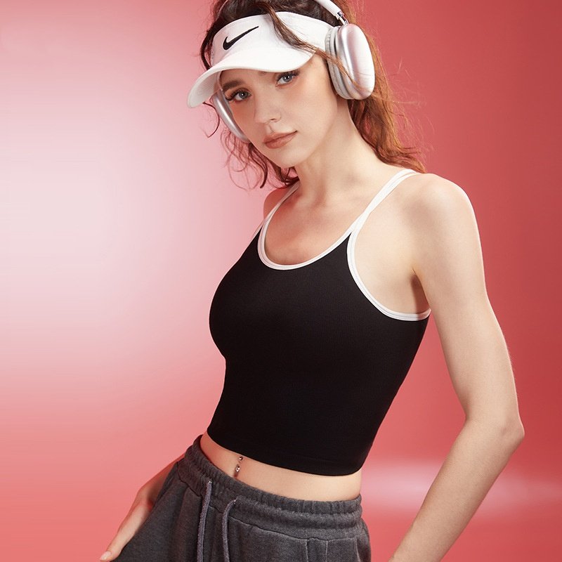 Seamless Contrast-Color Camisole BCI001 - Image 3