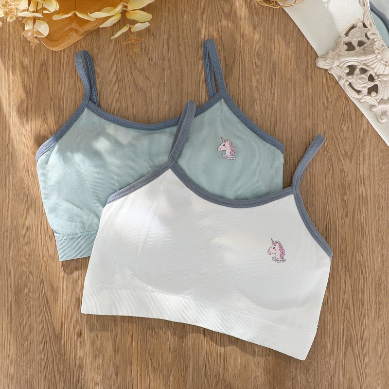 Seamless Contrast Girls' Sports Bra MMP003