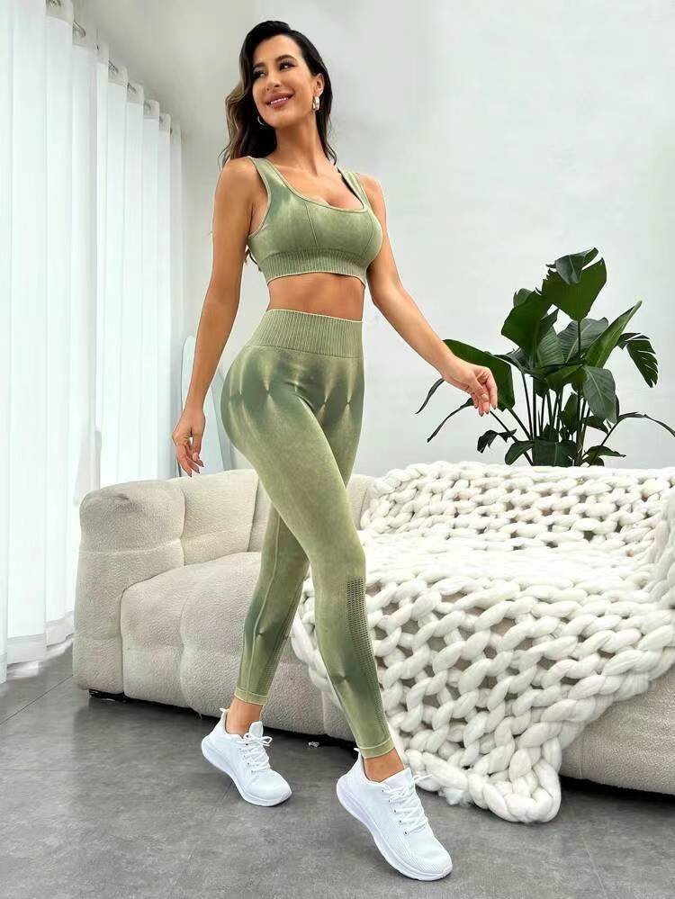 Seamless Tie-Dye Athletic Leggings MML004