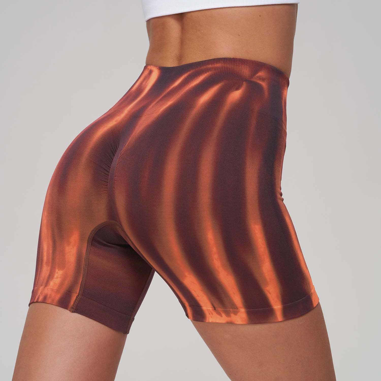 Seamless Aurora Pattern Tie-Dye Athletic Shorts SZZ001 - Image 5